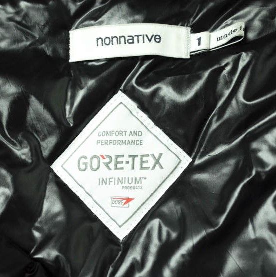 nonnative ノンネイティブ 19AW 日本製 HIKER DOWN JKT POLY TAFFETA WITH GORE-TEX INFINIUM ゴアテックス ハイカー ダウンジャケット NN-JU3601 1 ブラック アウター g14932