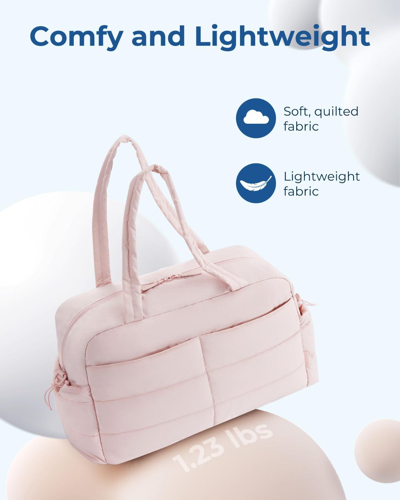 BAGSMART 女性用ウィークエンダーバッグ 旅行用ダッフルバッグ用 キャリーオンオーバーナイトバッグ ジムバッグ トロリースリーブ付き USB充電 BAGSMART 女性用ジムバッグ、旅行用ダッフルバッグ、ウェットポケット