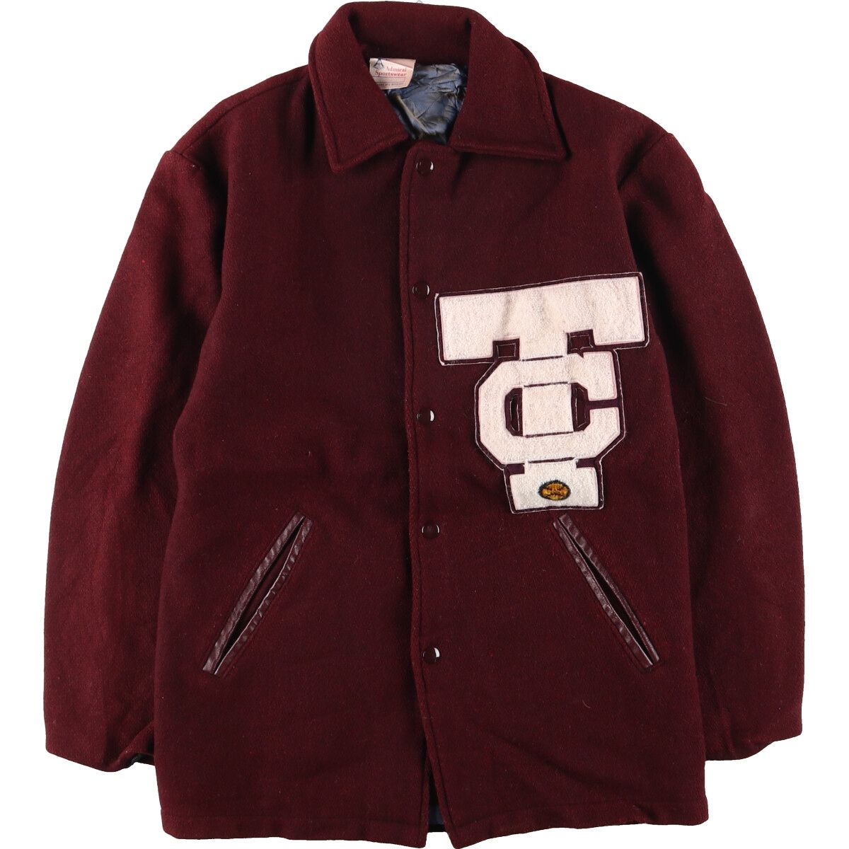 古着 60~70年代 Admiral Sportswear 襟付き ウールスタジャン アワード 