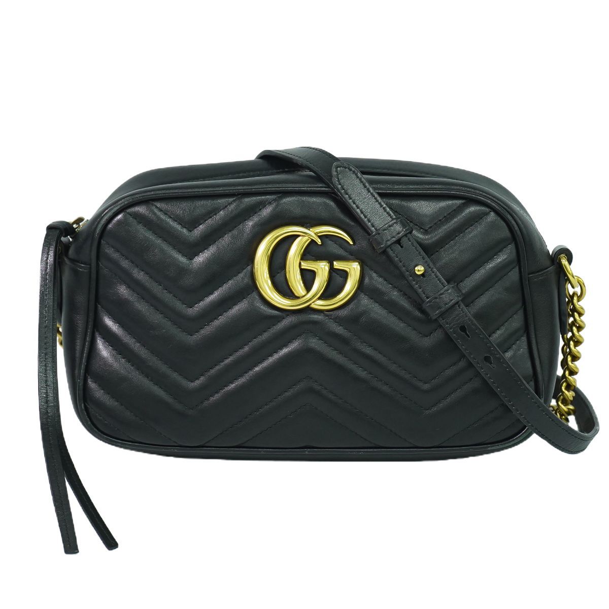 本物 グッチ GUCCI GGマーモント キルティング スモール ショルダー  