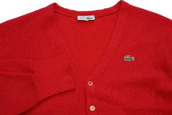 70s フランス製 CHEMISE LACOSTE ラコステ ワンポイント パール編み