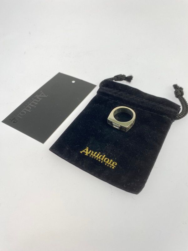 中古】 ANTIDOTE BUYERS CLUB ENGRAVED OCTAGON CUTSTONE RING RX-718 