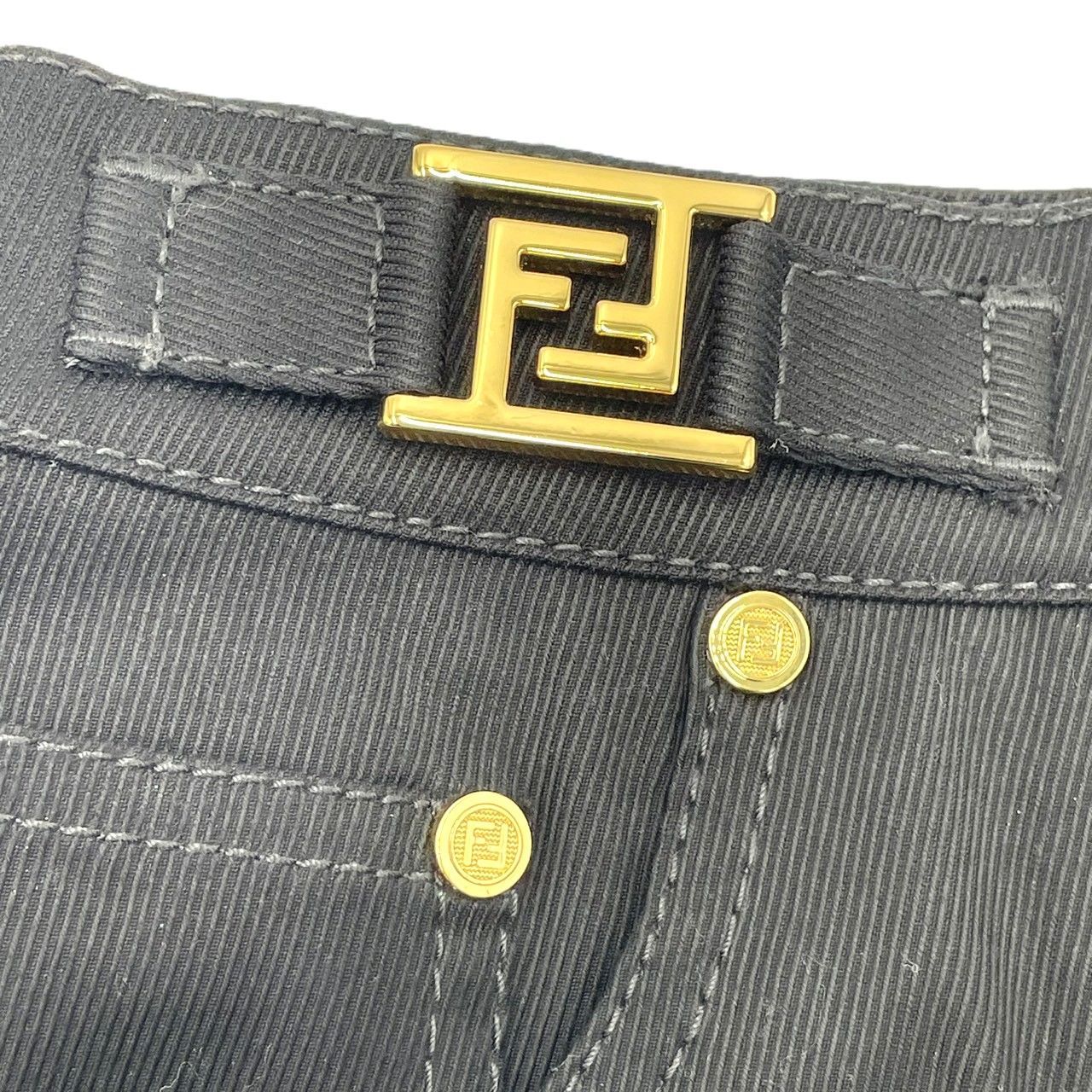 K1021】FENDI(フェンディ)/FFロゴモチーフ/デニムスカート