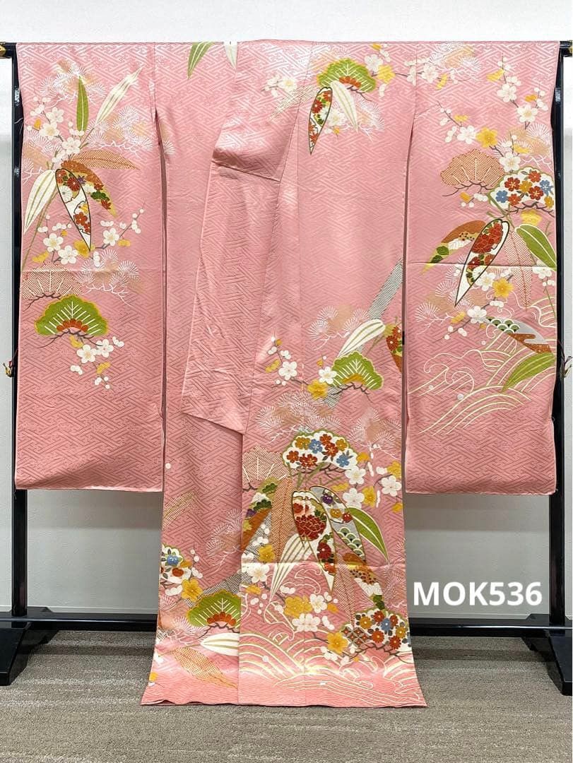 振袖 久保耕 久美すがた 仮絵羽 京友禅 振り布付き 正絹 未仕立て品 八