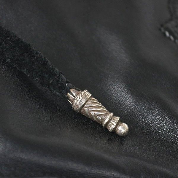 クロムハーツ　ブラックレザー フラットポーチ クロムハーツ 財布 (Chrome Hearts) ウォレット ミニ ポーチ