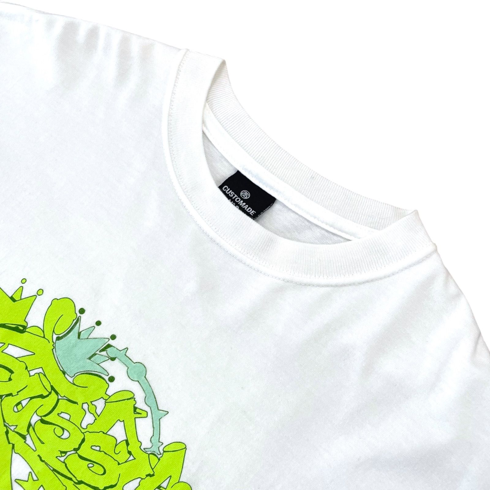 STUSSY】00s OLD STUSSY CUSTOMADE LOGO TEE T SHIRT WHITE オールド 