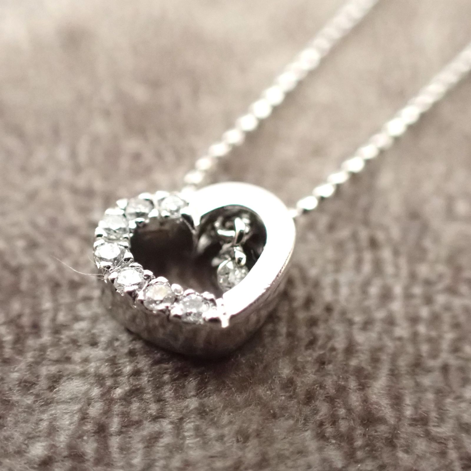 美品 K18 WG ダイヤモンド ネックレス 組曲K18WG ダイヤモンドネックレス