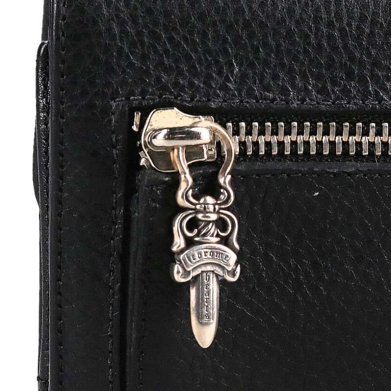 クロムハーツ WAVE CROSS BALL ウェーブ クロスボールボタンレザー