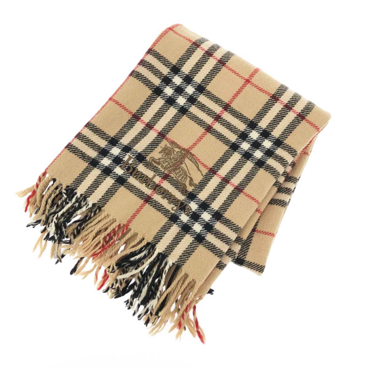 良好 Burberry's バーバリーズ ブランケット ベージュ ノバチェック柄