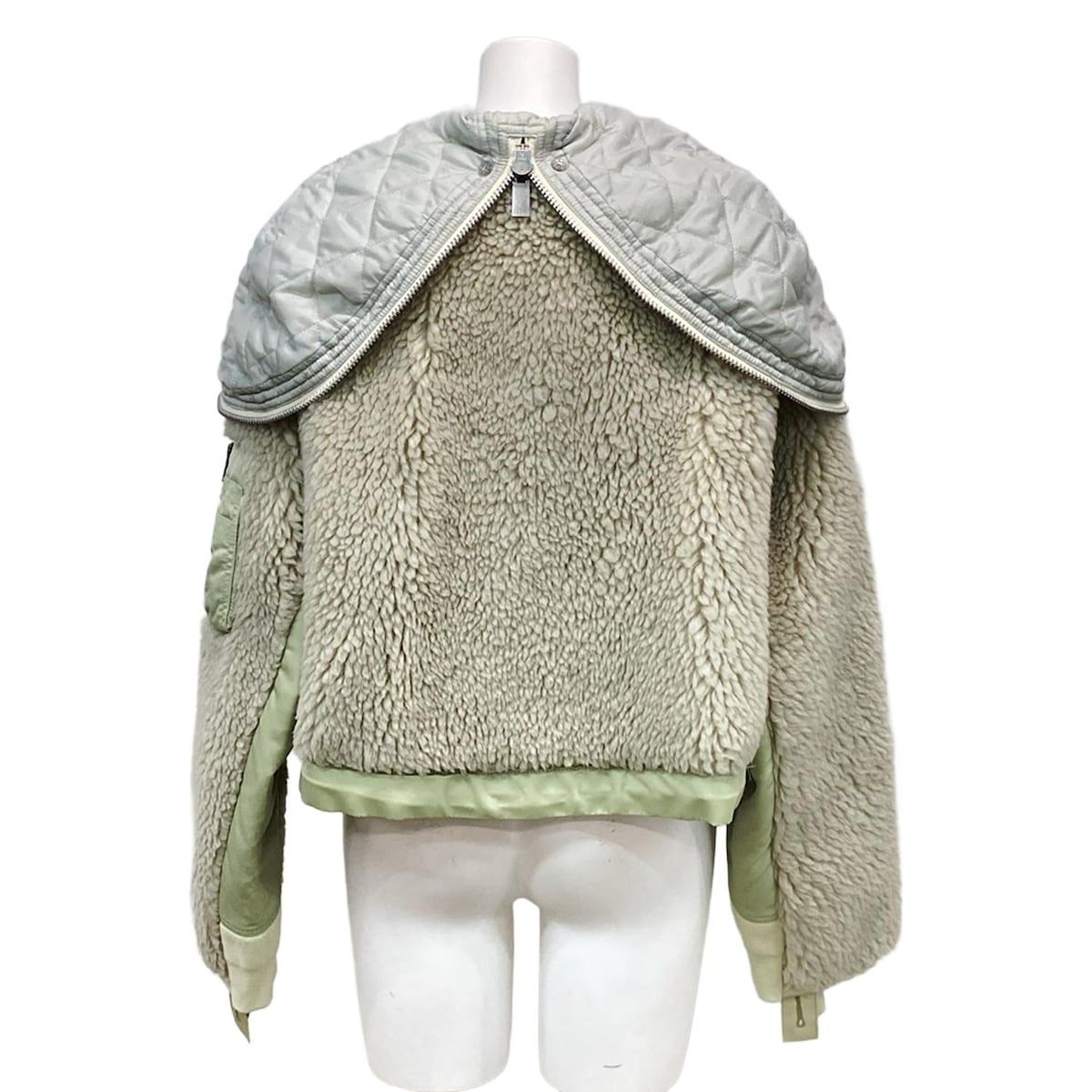 サカイ ブルゾン サイズ3 L レディース美品 Faux Shearling x Nylon