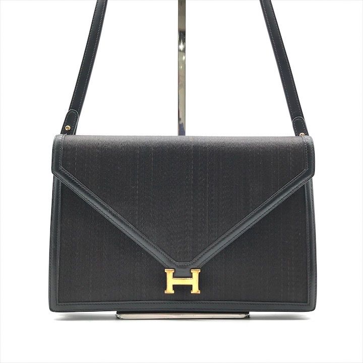 エルメス HERMES リディ クラッチバッグ ボックスカーフ ブラック