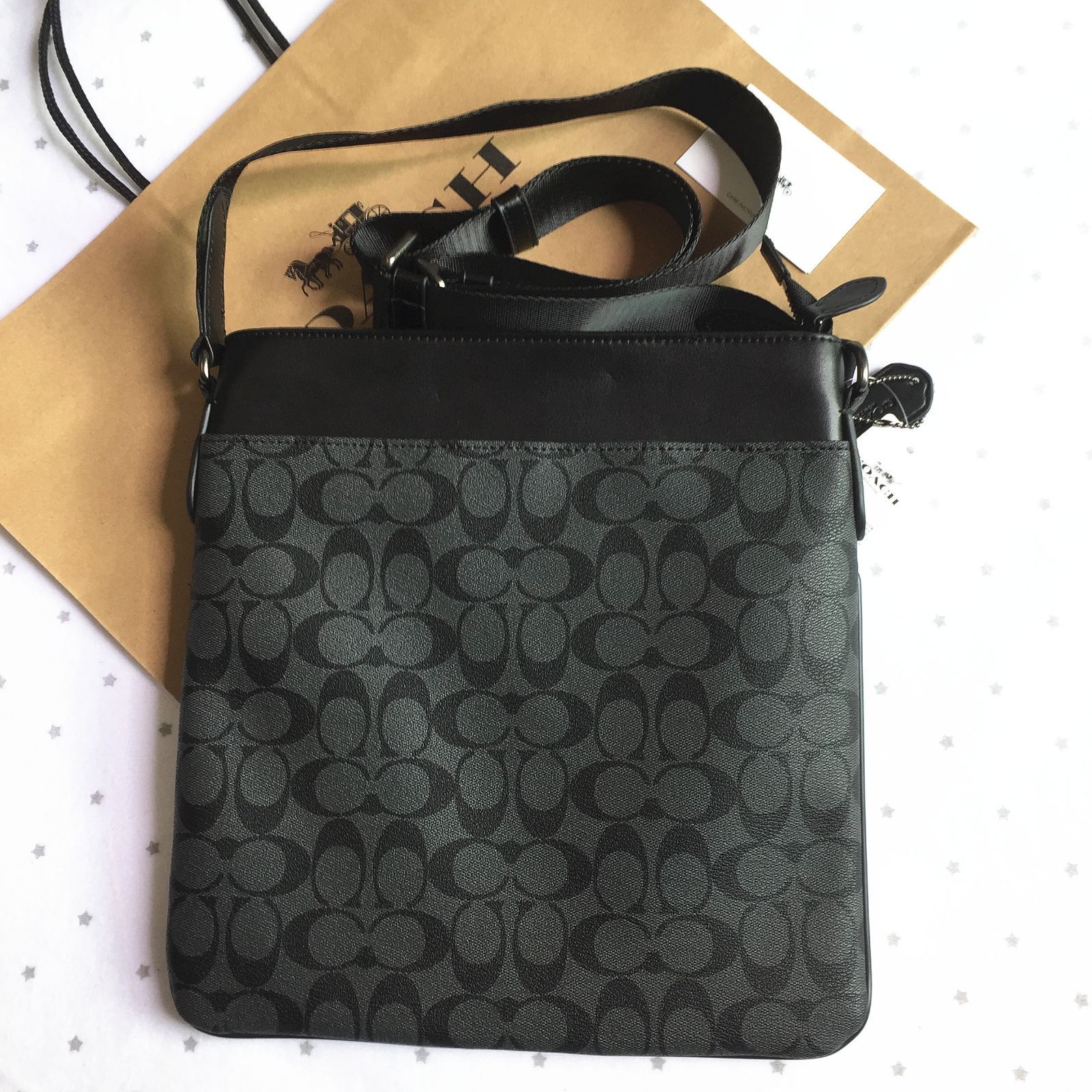 セール中】COACH コーチバッグ F26068 ストライプ ショルダーバッグ  