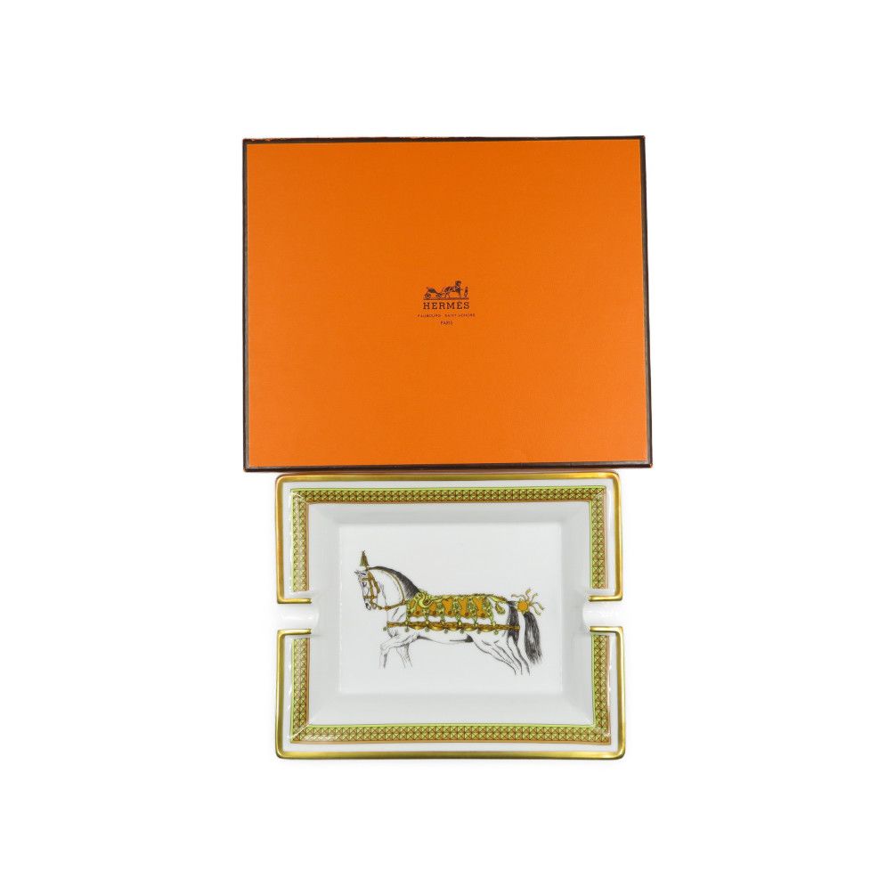 新品未使用】 HERMES 20cm ×16.5cm レオパード 灰皿 ヒョウ