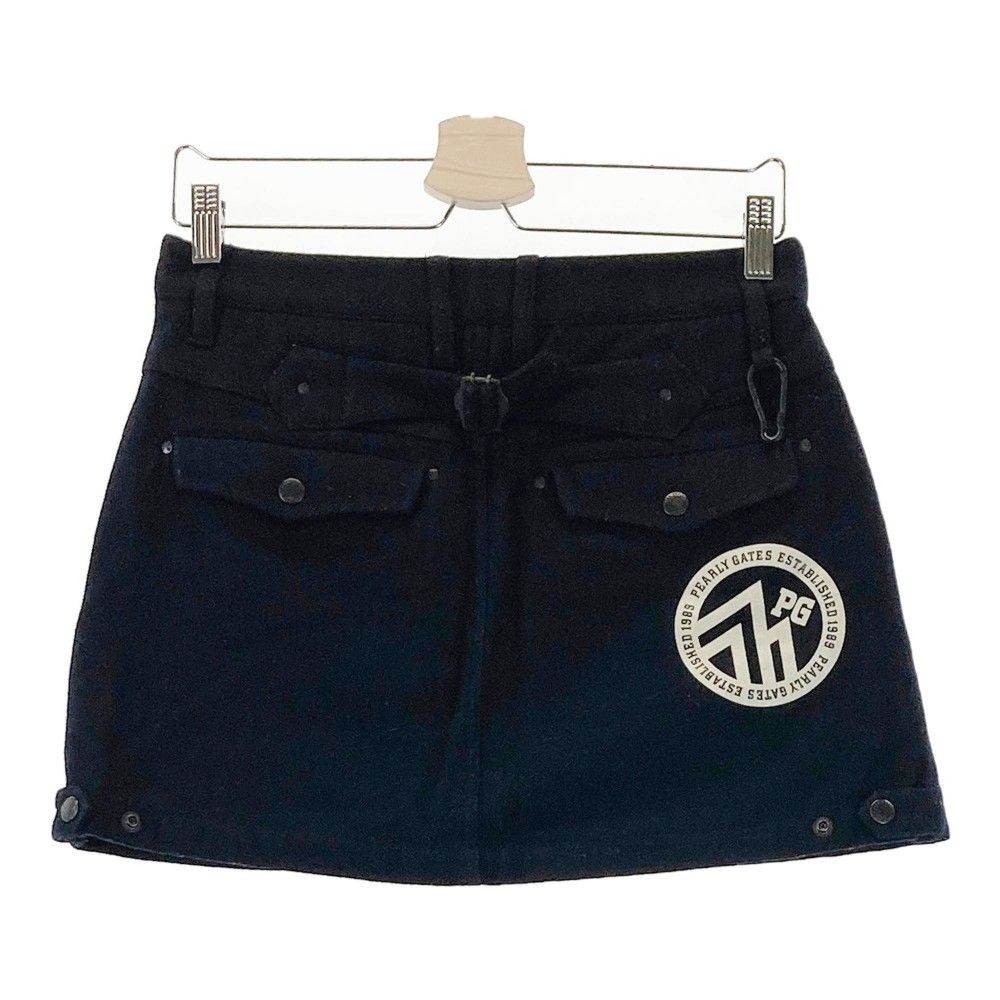 PEARLY GATES ネイビー中綿入りスカート パーリーゲイツ 中綿スカート ネイビー 複数刺しゅうワッペン