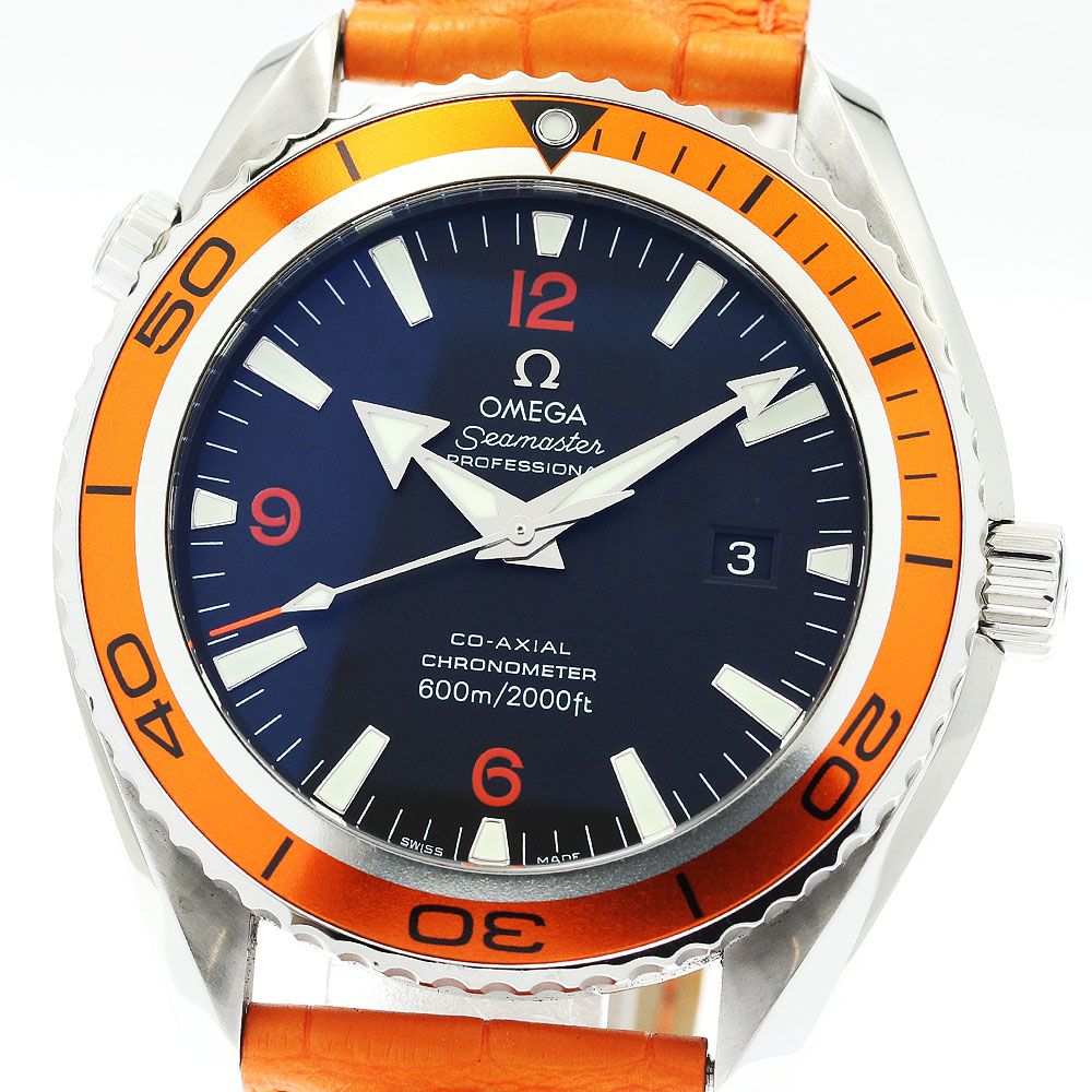 オメガ OMEGA 2908.50.38 シーマスター プラネットオーシャン コーアクシャル 自動巻き メンズ保証書付き_913758