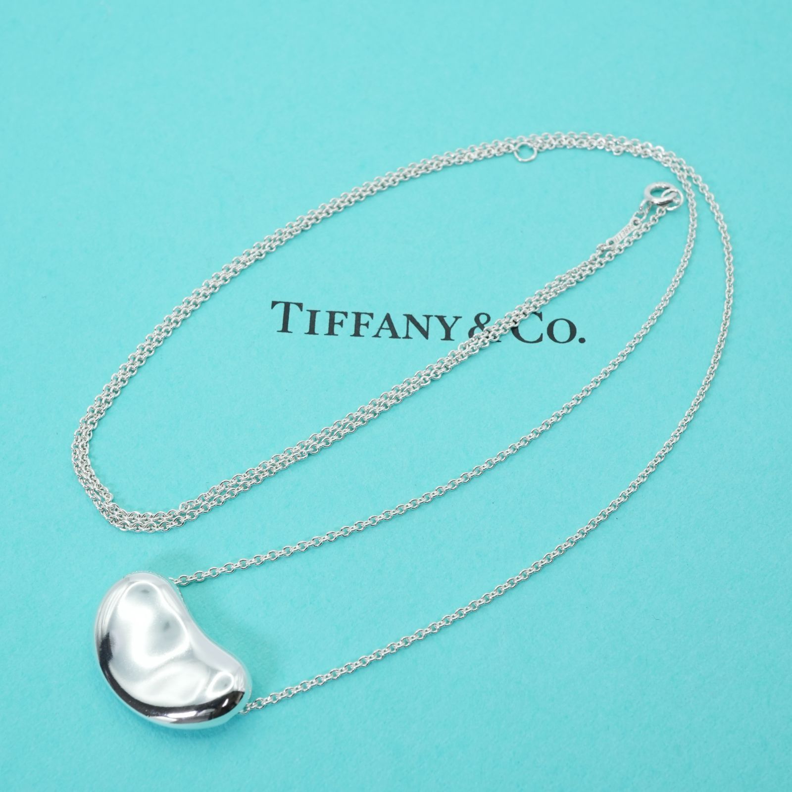 希少77cm ティファニー ビーン ロング ネックレス 調整可/25