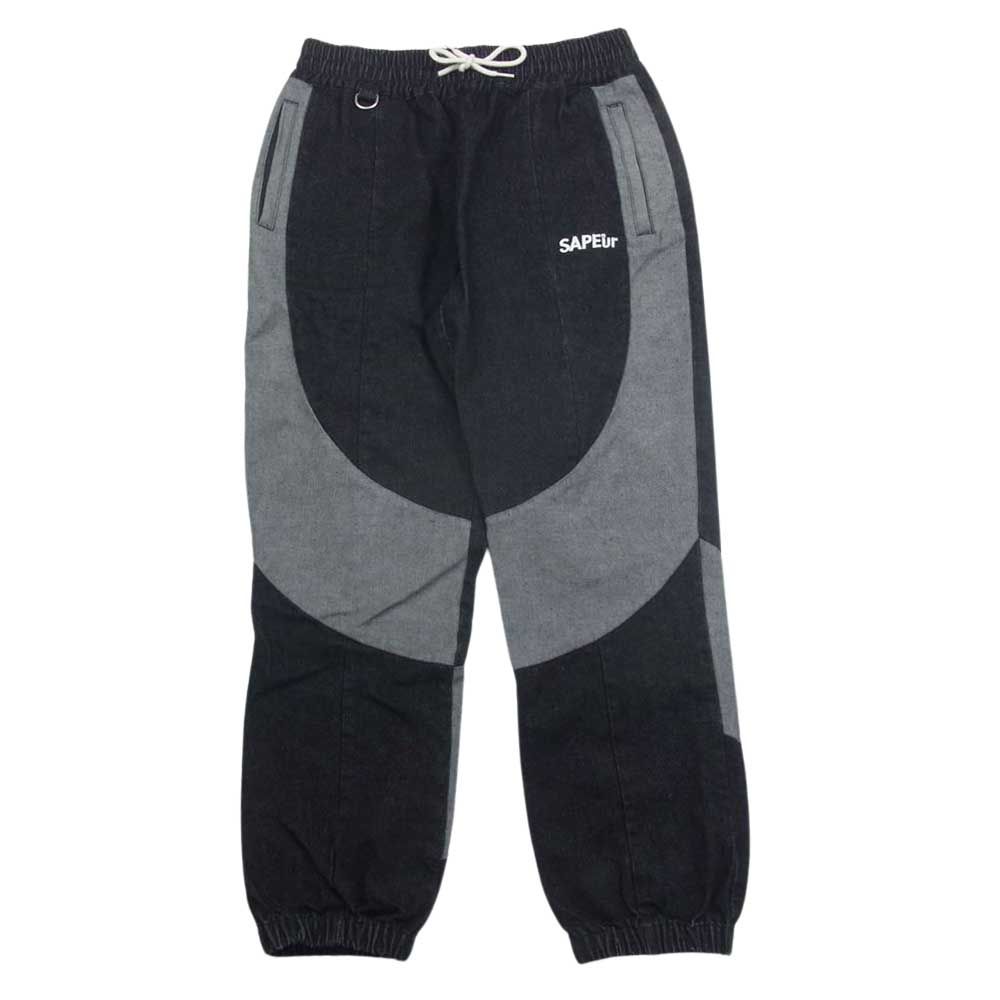 サプール SAPEur DENIM TRACK PANTS デニム トラック パンツ ブラック 
