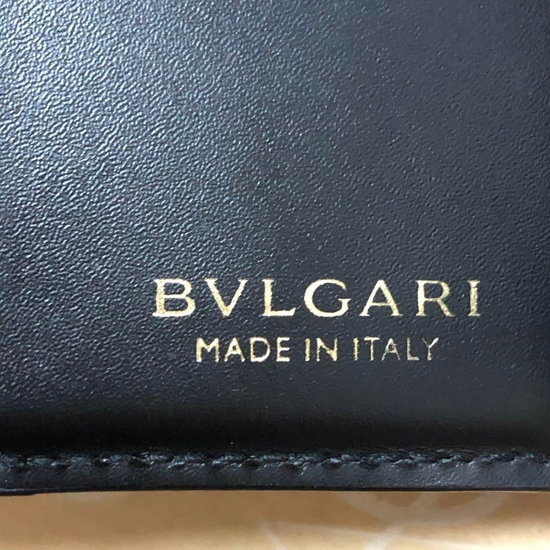 極美品/近年モデル✨ブルガリ 三つ折り財布 ビーゼロワン ブラック