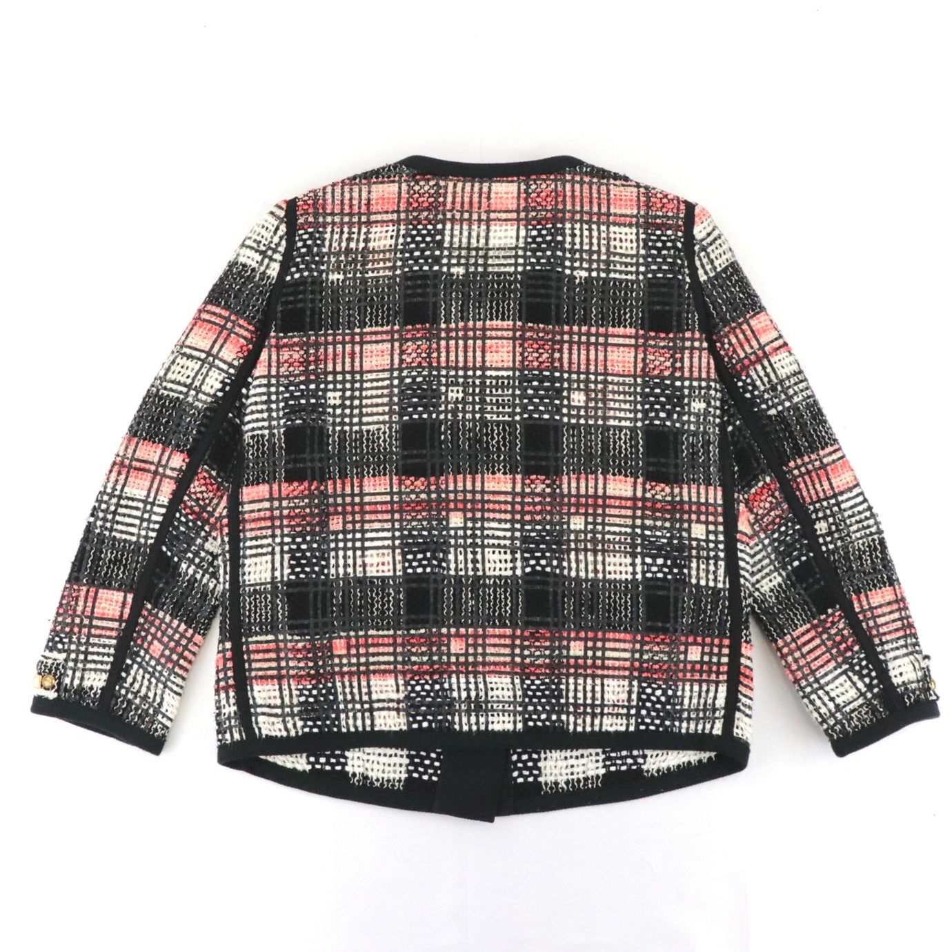 ルイヴィトン 12SS スタッズ ツイードノーカラージャケット レディース マルチ 38 LOUIS VUITTON ルイヴィトン 12SS スタッズ ツイードノーカラージャケット レディース マルチ 38 LOUIS VUITTON