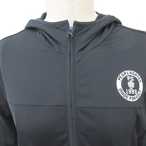 PEARLY GATES パーリーゲイツ 薄手コットン フード付きパーカー ロゴ