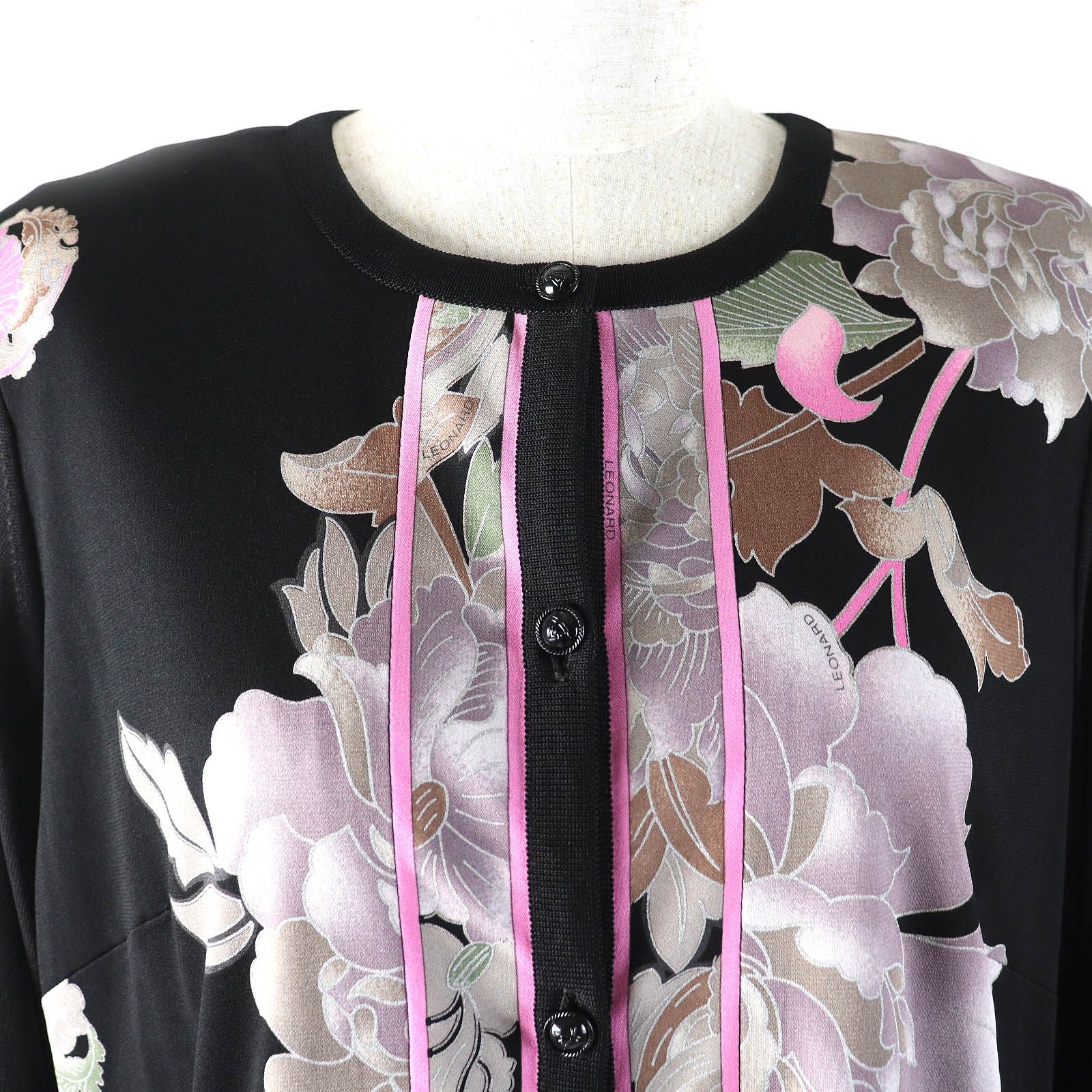 極美品△LEONARD FASHION レオナール ファッション 花柄 長袖