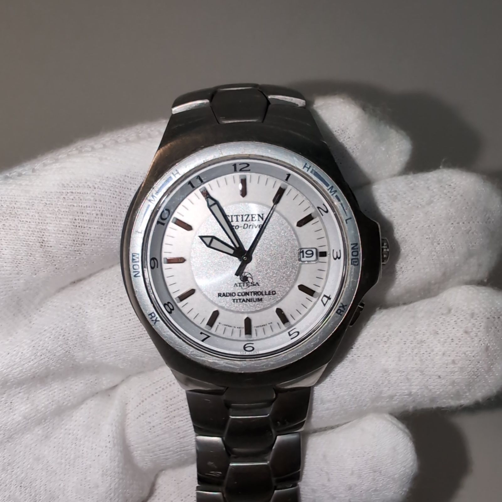 シチズン エコドライブ アテッサ　グレー メンズ腕時計 GI3【ジャンク品】CITIZEN シチズン Eco-Drive エコドライブ