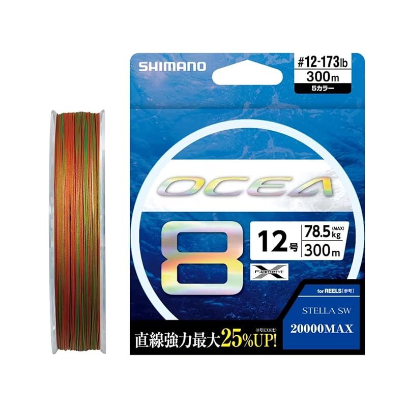 シマノ SHIMANO PEライン オシア8 300m LD-A71S 12号 78.5kg 5 1