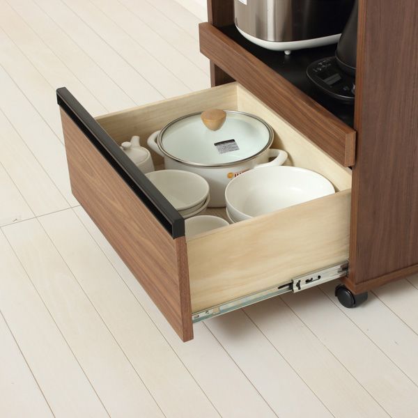 コンパクトレンジワゴン ブラウン 組立式 代引不可 NEXPOTALLINN_EU