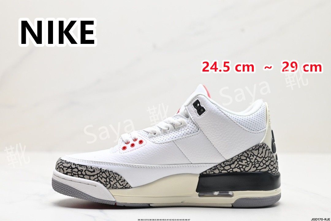 新品 未使用 NIKE AIR JORDAN 3 RETRO WHITE CEMENT ナイキ エアジョーダン3 レトロ ホワイト セメント 136064-105 男女兼用