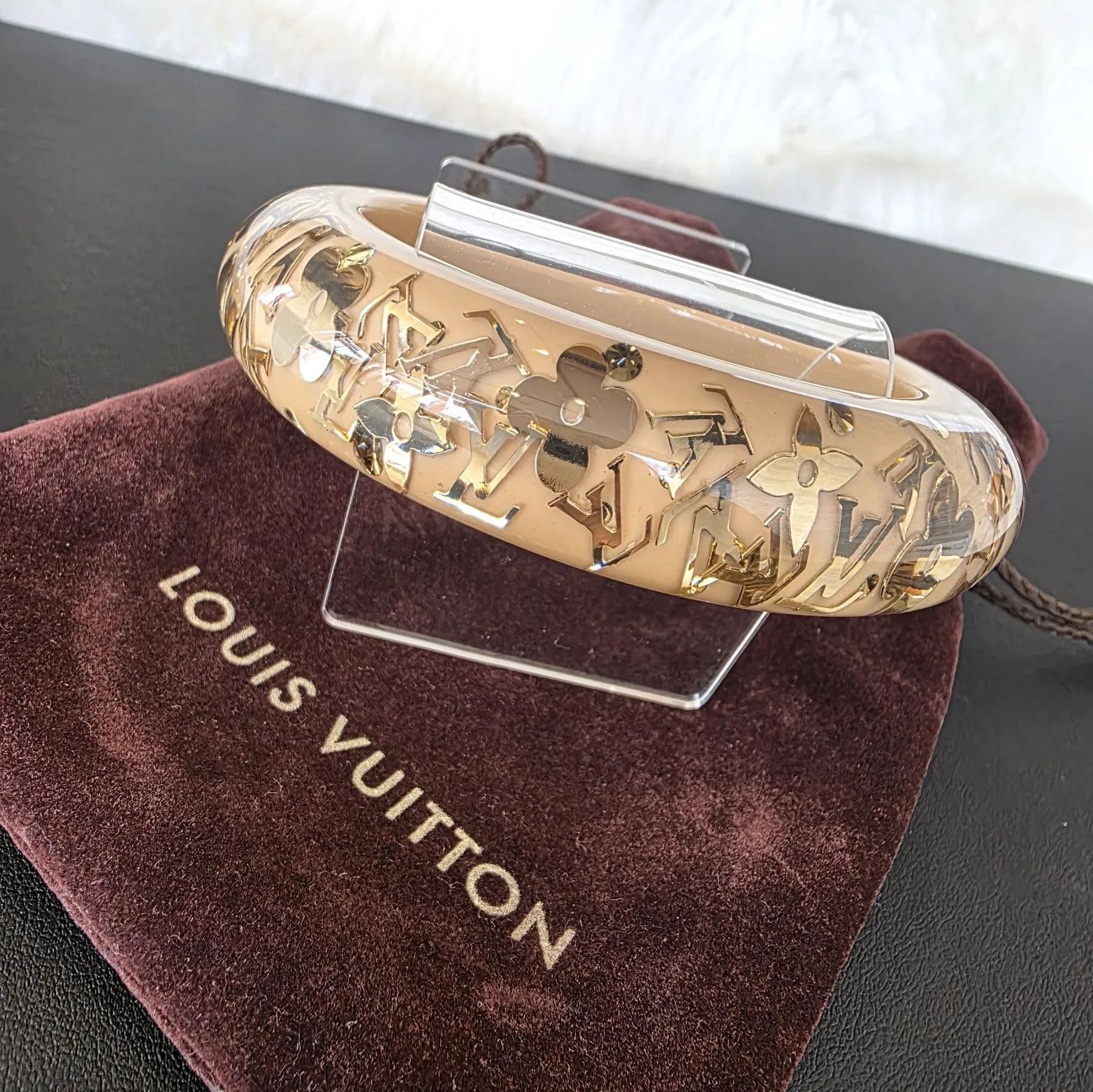 Louis Vuitton アンクルージョン バングル 美品 ベージュ ☆美品【Louis Vuitton/ルイ ヴィトン】 ブラスレ アンク
