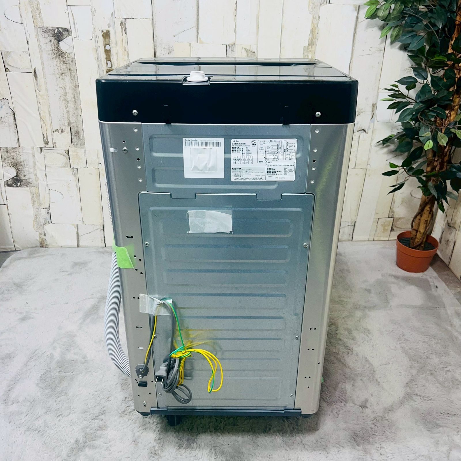 洗濯機 Haier JW-XP2C55F SES161羽 動作品 ハイアール JW-XP2C55F-XK 全自動洗濯機 ステンレスブラック
