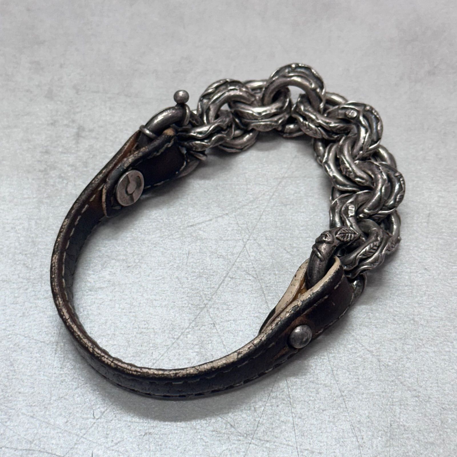 Ugo Cacciatori レザー チェーン ブレスレット ウーゴカッチャ