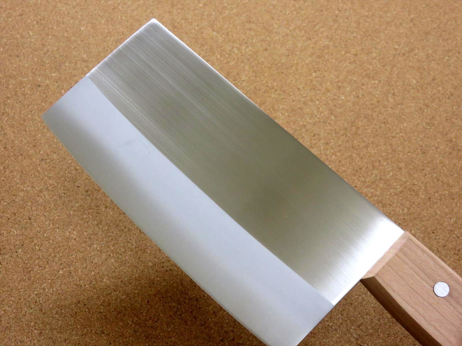 関の刃物 中華包丁 17.5cm (175mm) 濃州正宗作 ステンレス鋼 白木 両刃