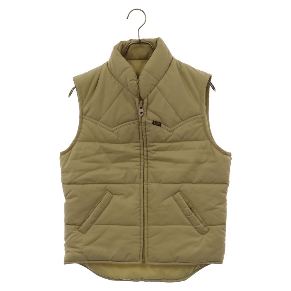 LEE (リー) 70S MADE IN USA STORM RIDER PADDING VEST ロゴ刺繍 中綿ベストジャケット ベージュ