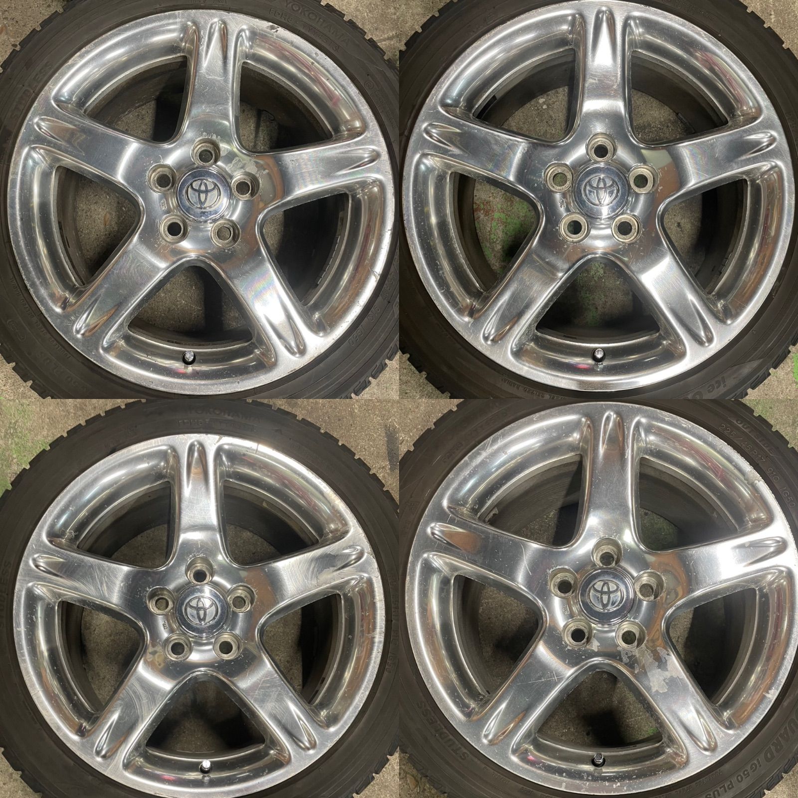 中古 トヨタ純正 16アリスト ベルテックスエディション 純正17×8.0j+50 5/114.3 ヨコハマアイスガード IG50プラス  225/45R17 4本セット！ - メルカリ