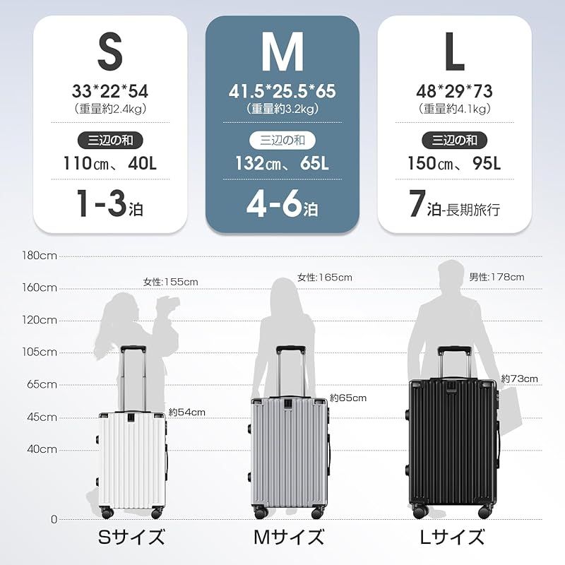 Augustre スーツケース 機内持込 超軽量 キャリーケース 大型 軽量 キャリーバッグ 静音 ダブルキャスター 耐衝撃 S M Lサイズ 360度回転 TSAローク搭載 ファスナー式 旅行 ビジネス 出張 ブラック S 機内持込 0 DECORATOM_COM_BR