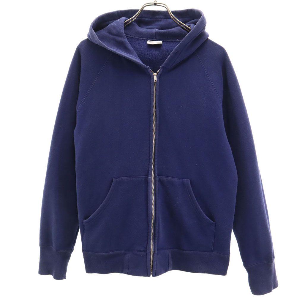 ドゥニーム 日本製 長袖 スウェット ジップパーカー M ネイビー Denime メンズ