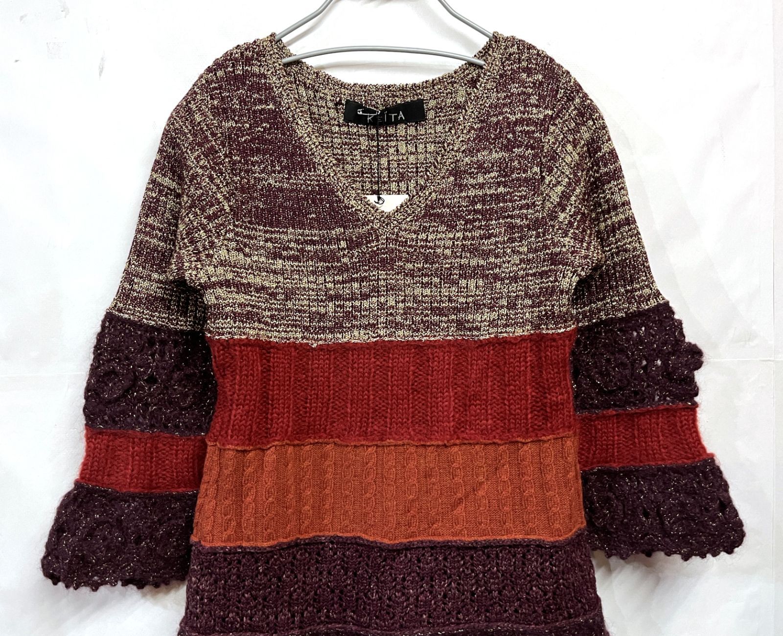 00s ヴィンテージ デッドストック KEITA MARUYAMA TOKYO PARIS|ケイタマルヤマ トウキョウパリス ボーダー リブニット KWY