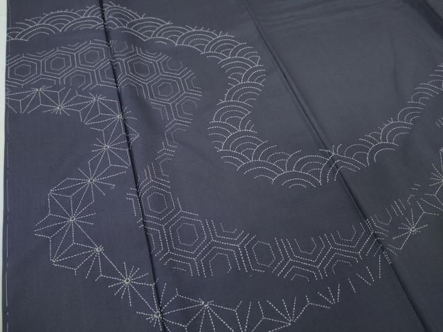 平和屋本店□極上 柿渋染 たて節紬 訪問着 新小石丸 名物裂 証紙付き  