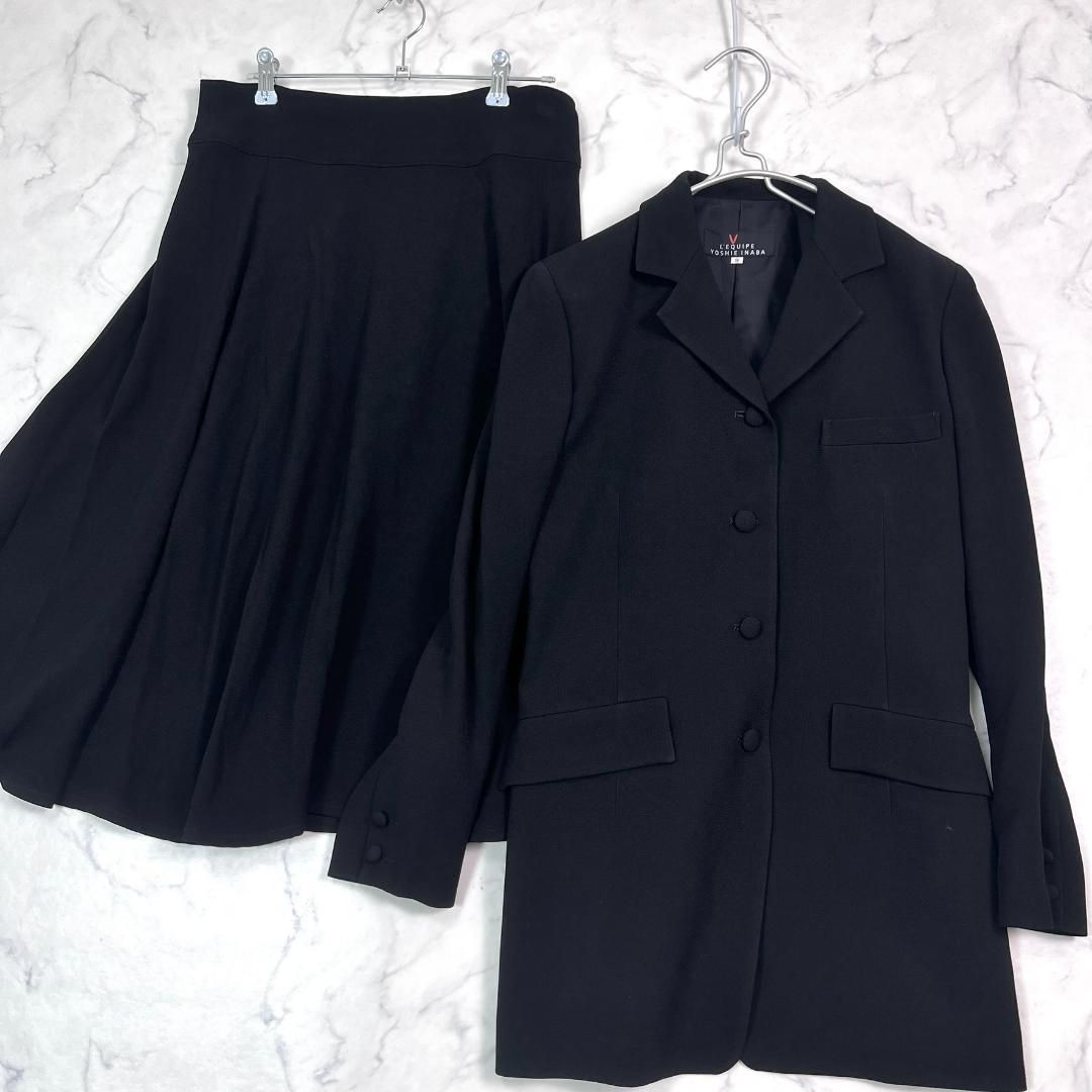 極美品レキップヨシエイナバ ブラックフォーマル ロング 礼服春夏 L 