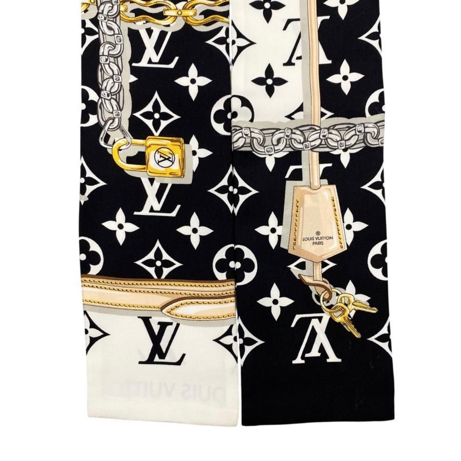 【正規品】超美品❣️LOUIS VUITTON　シルク スカーフ 国内発送☆直営店レシート付】LV スカーフ モノグラム シルク