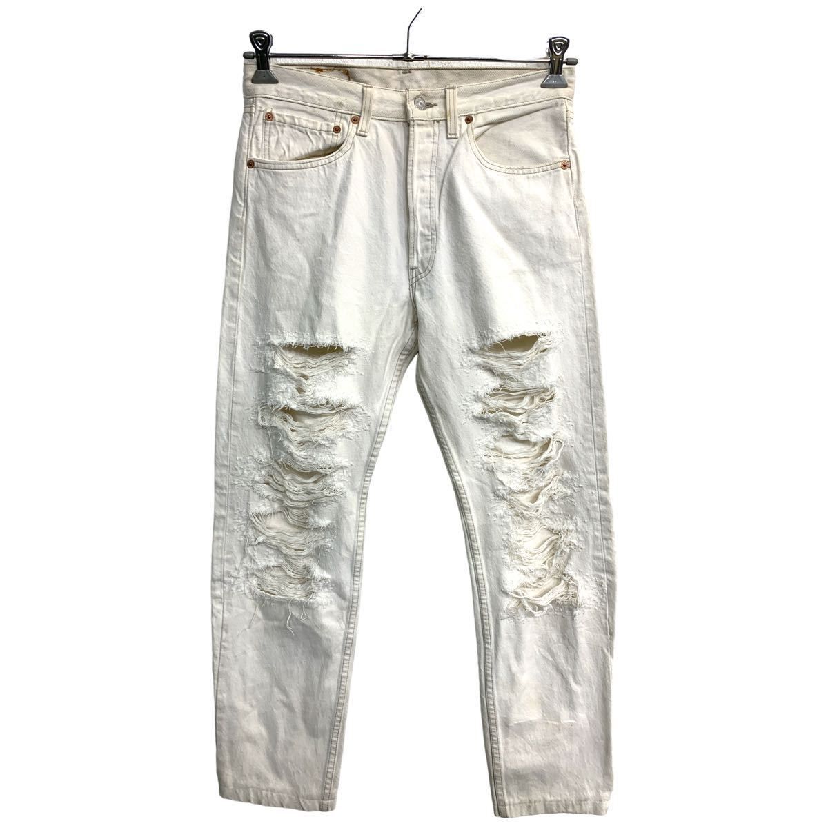 Levi's 501 デニムパンツ W31 リーバイス ボタンフライ ホワイト コットン USA製 古着卸 アメリカ仕入 2403-33