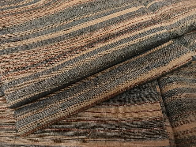 平和屋着物○郡上紬 草木染 縞 正絹 逸品 AAAM9866np - メルカリ