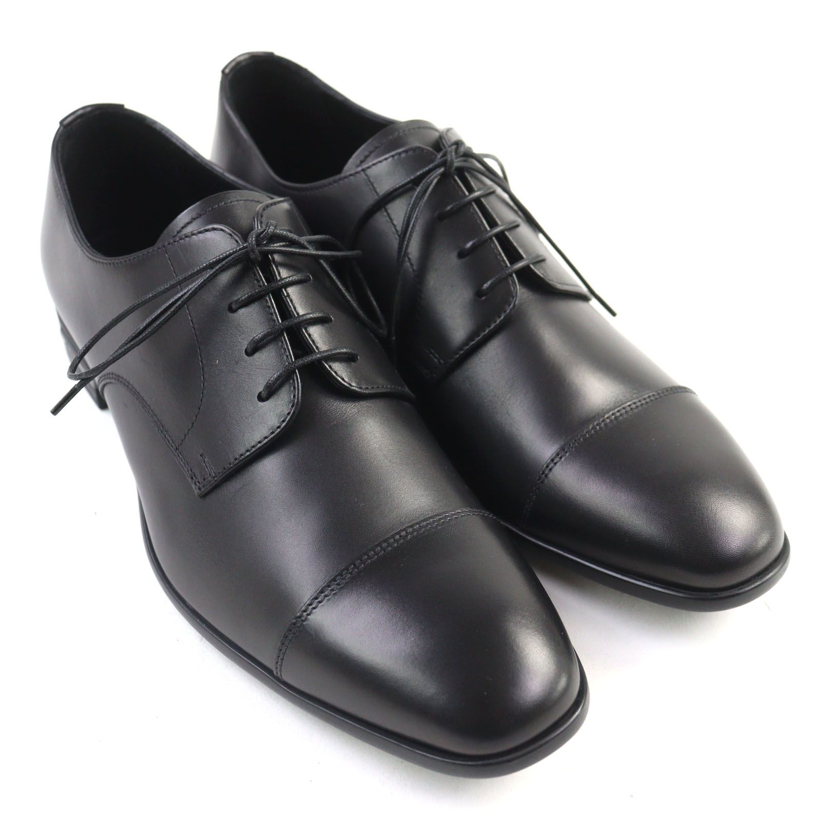 着脱◎ prada レザーシューズ　ブラック　25.5 ストレートチップ　革靴 ドンドン見直し】未使用品○PRADA プラダ 2EC122 ストレート