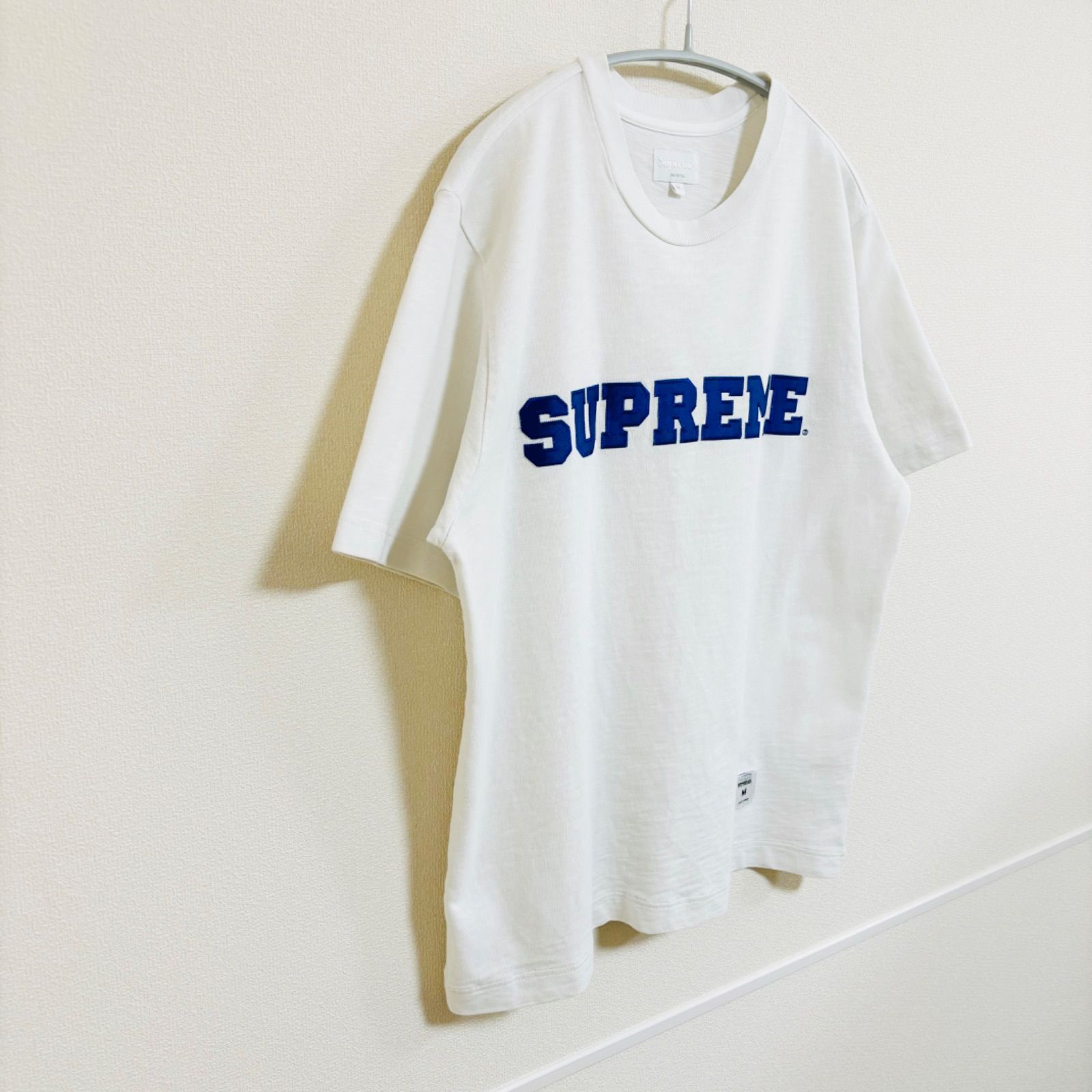 SUPREME シュプリーム カレッジロゴ 半袖 Tシャツ 17SS Collegiate Logo Tee メンズMサイズ ホワイト - メルカリ