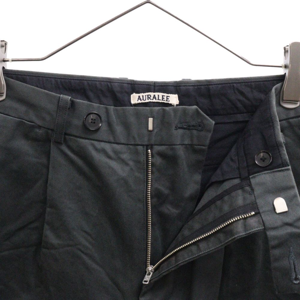 AURALEE (オーラリー) 21SS EXCLUSIVE WASHED FINX CHINO PANTS フィンクス チノパンツ ダークグリーン A21SP01UA