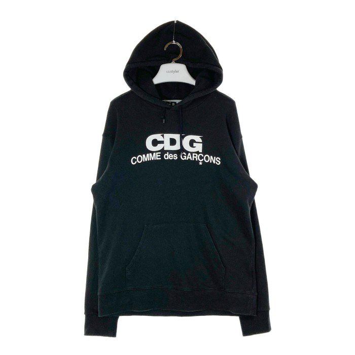 CDG コムデギャルソン パーカー ブラック SZ-T001 ☆CDG COMME des GARCONS コムデギャルソン SZ-T001 ロゴプリント