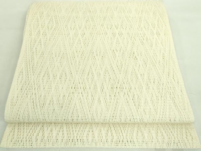 平和屋本店□最高級 夏物 人間国宝 北村武資 上代羅 八寸名古屋帯 菱紋  