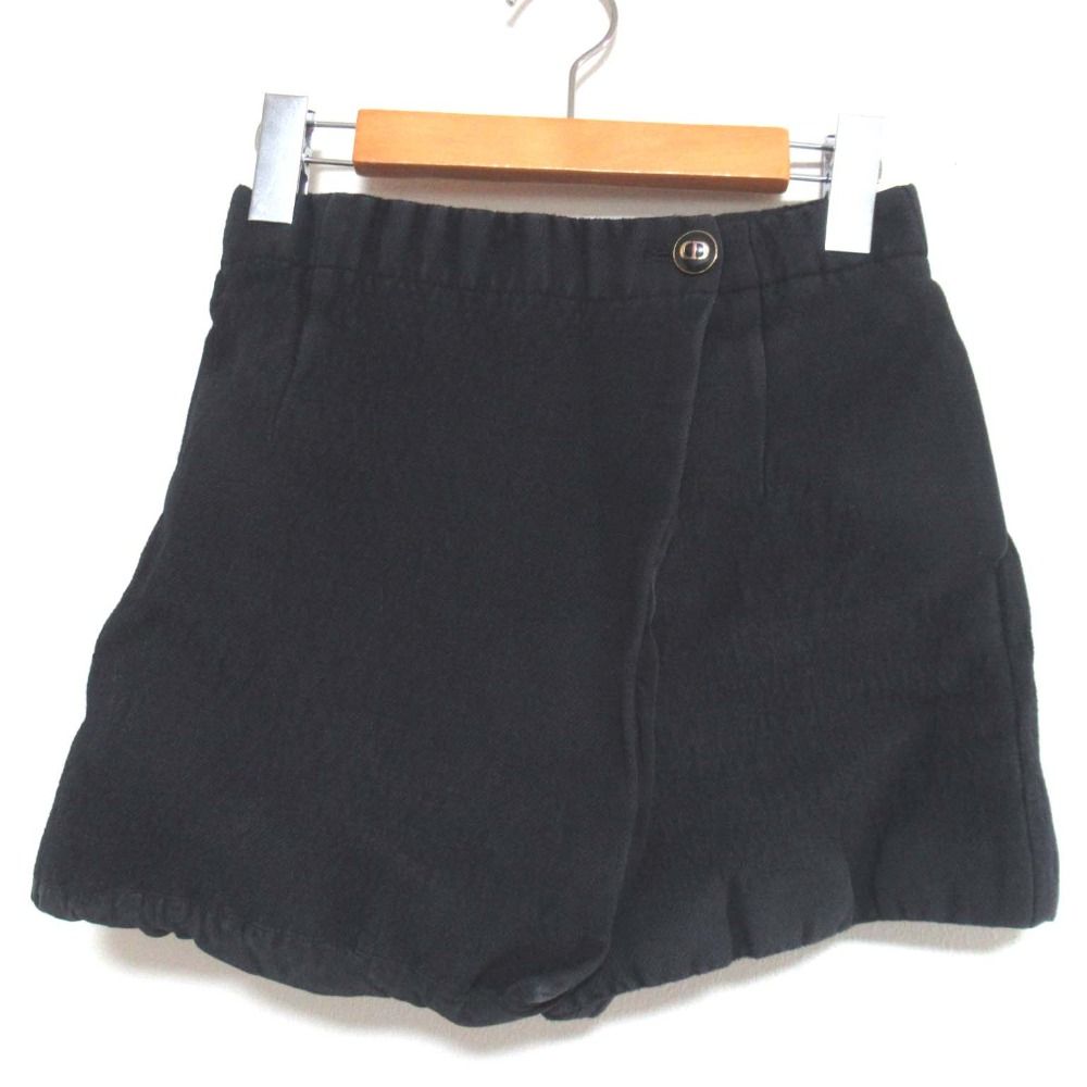 Christian Dior クリスチャンディオール ウール シルクブレンド ショートパンツ キュロット F36サイズ ブラック レディース 古着
