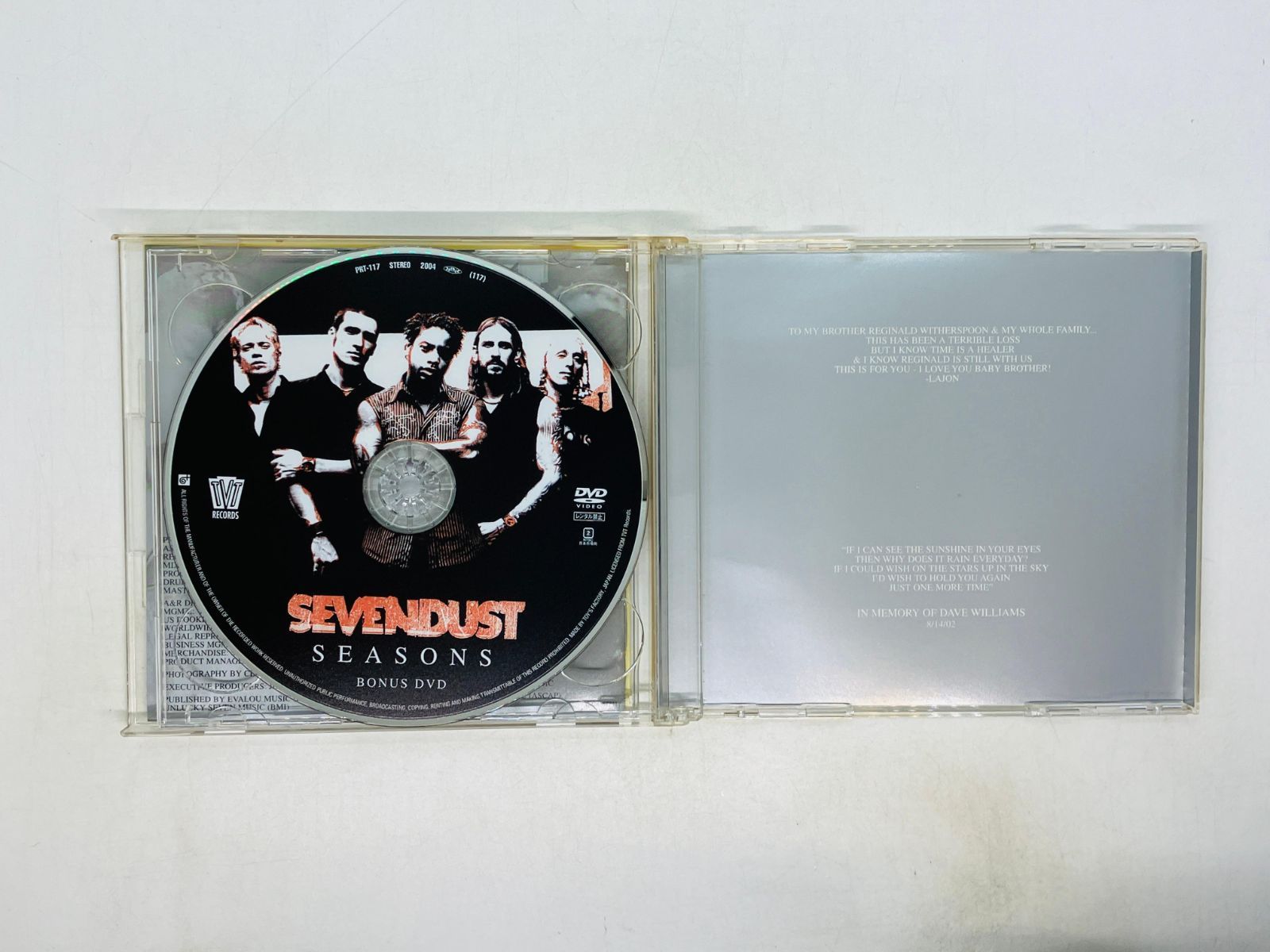 CD+DVD セヴンダスト シーズンズ / SEVENDUST SEASONS / 帯付き TFCK